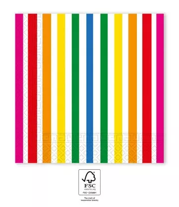 Színes Bright Colors szalvéta 20 db-os 33x33 cm FSC
