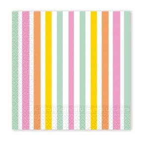 Színes Pastel Stripes szalvéta 20 db-os 33x33 cm FSC