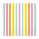 Színes Pastel Stripes szalvéta 20 db-os 33x33 cm FSC