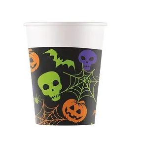 Halloween Happy papír pohár 8 db-os 200 ml FSC