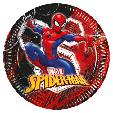 Pókember World of Webs papírtányér 8 db-os 23 cm FSC