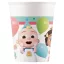 CoComelon Birthday papír pohár 8 db-os 200 ml FSC