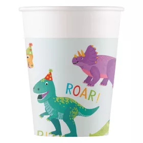 Dinoszaurusz Party papír pohár 8 db-os 200 ml FSC