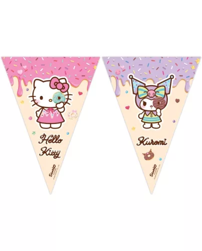 Hello Kitty Kuromi zászlófüzér FSC 2,3 m