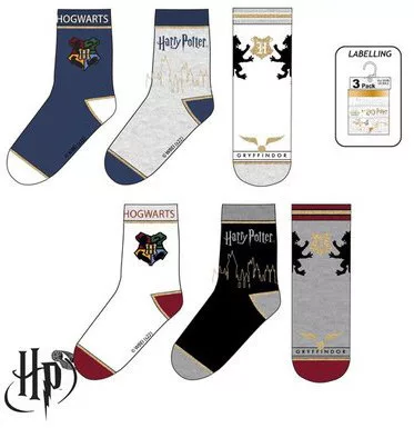 Harry Potter Hogwarts Houses gyerek zokni 23-34