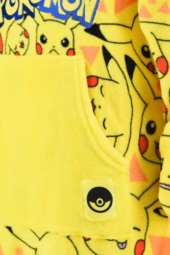 Pokémon Yellow belebújós plüss polár takaró, poncsó 10-16 év