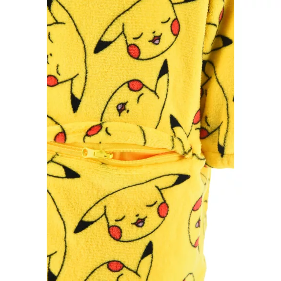 Pokémon Pika belebújós plüss polár takaró, poncsó 4-10 év