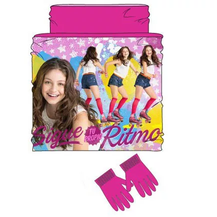 Disney Soy Luna Ritmo gyerek sál, snood + kesztyű szett