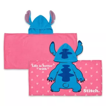   Disney Lilo és Stitch, A csillagkutya Heart kapucnis takaró 80x120 cm