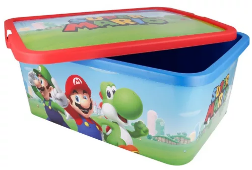 Super Mario Mushroom Kingdom műanyag tároló doboz 13 L