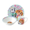 Mancs Őrjárat Girl Stars porcelán étkészlet Díszdobozban