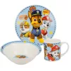 Mancs Őrjárat Boy Icons porcelán étkészlet Díszdobozban
