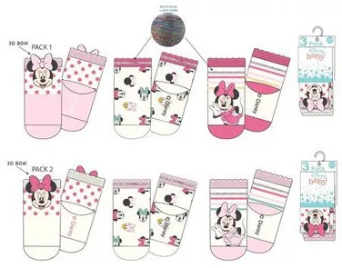 Disney Minnie Wink baba zokni 0-12 hó