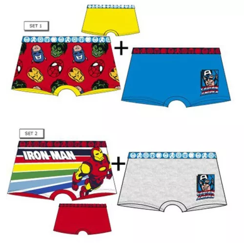 Bosszúállók Superhero gyerek boxeralsó 2 darab/csomag 4 - 10 év / 104 - 140 cm