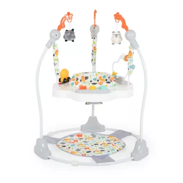 MONI Magic fun baba ugráló pasztel játékkal szürke