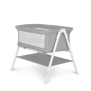   MONI Kalinihta újszülött babaágy önálló, 11 kg, 1 szint fehér láb szürke