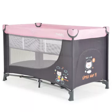   MONI Tommy összecsukható utazóágy 2 szintes, kibújós pink