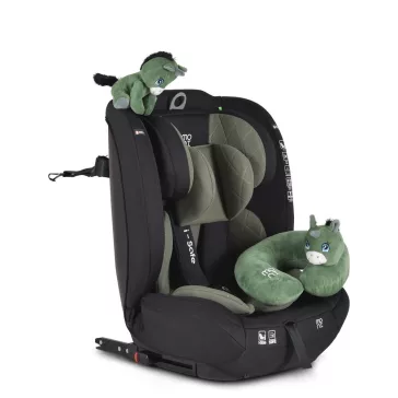   ISAFE autósülés ISIZE és ISOFIX ülésemelővé alakítható 76-150cm ZÖLD