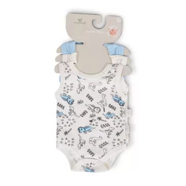 BABARUHA BODY 3 dbos ujjatlan body szett KÉK