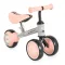 WEE mini futóbicikli 3 kerekű járgány, elöl 2 kerék, világító hátsó kerékkel PINK/rózsa