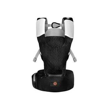   MISTRAL bébi hordozó 3 poziciós, ergonomikus, hálós FEKETE