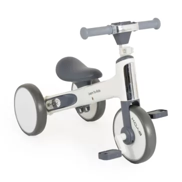  LEARN-to-Ride mini futóbicikli, 3 kerekű tricikli, összecsukható FEHÉR