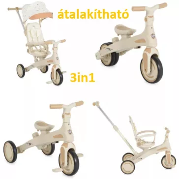 JUNO átalakítható tricikli 3 funkciós BÉZS
