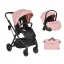 BINGO babakocsi  SZETT újszülött kortól 22kg-ig 2in1 sport+váz+hordozó PINK