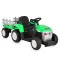 BO DALLAS elektromos traktor trélerrel 12V 140cm ZÖLD