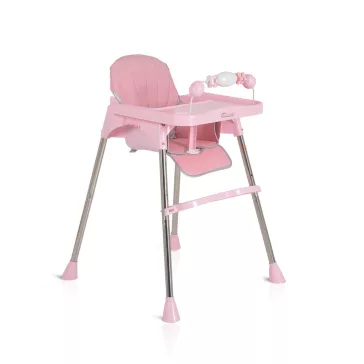 CENTURY etetőszék műanyag játékhíddal PINK