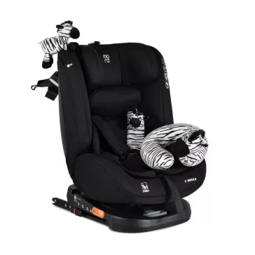   i-MAXX autós ülés,  isofix, forgatható, 2 plüss+párna 40-150cm FEKETE