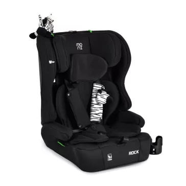   ROCK autós ülés 76-150cm, 2játékkal, pohártartó, belső öv, isofix nélkül FEKETE