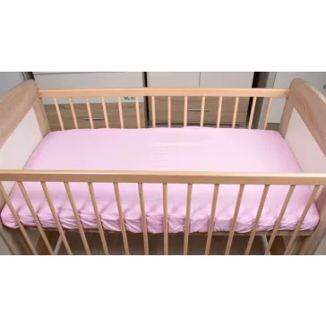 Lepedő kiságyba gumis szegéllyel 60x120-70x140cm RÓZSA
