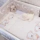 DOMBABY 3 részes ágynemű garnitúra fejvédővel  MACIS BÉZS