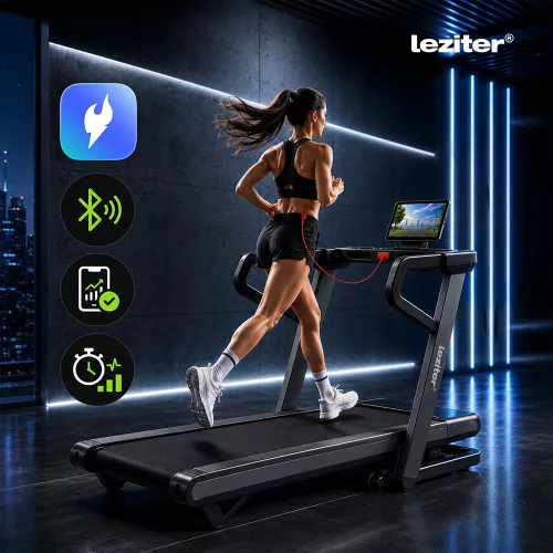 Futópad Led kijelzővel Bluetooth okosfunkció, Velox Ultra Max 150 kg, 3 LE, 18,8 Km/h, dőlésszög -6-32%