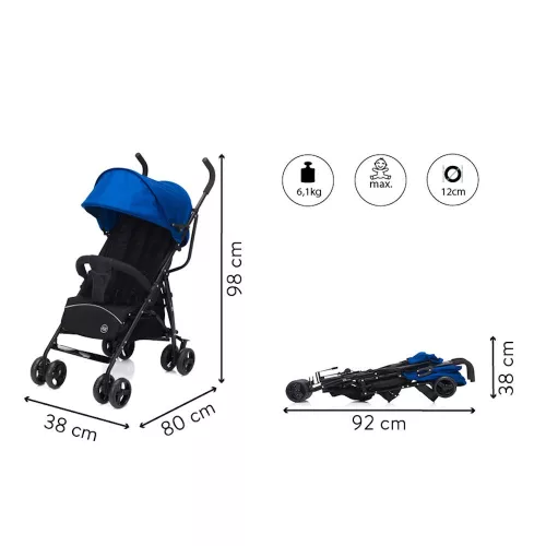 Fill sportbabakocsi Glider fekete-kék 107-41