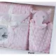 Gamberritos takaró - wellsoft 80x110cm - szundikendõvel rózsaszín elefánt 10763