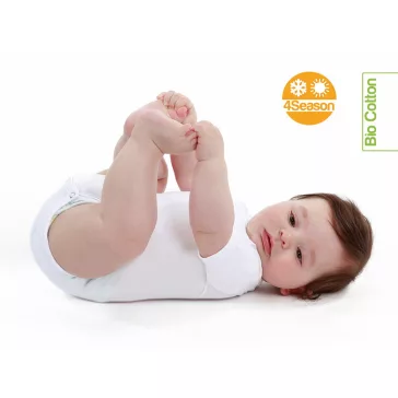   J Bimbi kombidressz 0-36 hó biopamut 4 Seasons  fehér 10843