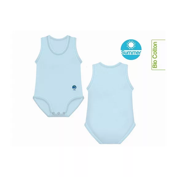 J Bimbi kombidressz 0-36 hó biopamut Summer világoskék 10862