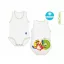 J Bimbi kombidressz 0-36 hó biopamut Summer Tropical Papagáj 10865