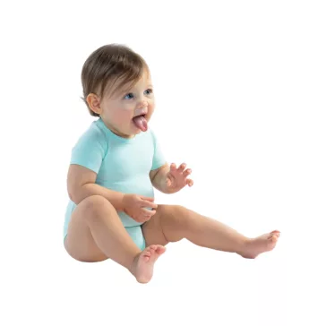   J Bimbi kombidressz 0-36 hó biopamut 4 Seasons aqua zöld 12025