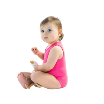   J Bimbi kombidressz 0-36 hó biopamut Summer sötét pink 12034