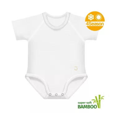 J Bimbi kombidressz 0-36 hó bambusz 4 Seasons  fehér 12042