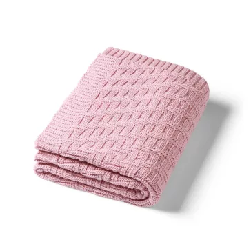   BabyOno babatakaró organikus pamut kötött 75x100cm rózsaszín 1647/01