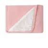 Kikkaboo takaró prémium pamut/sherpa kétoldalas 75x100cm Dream Big melange pink