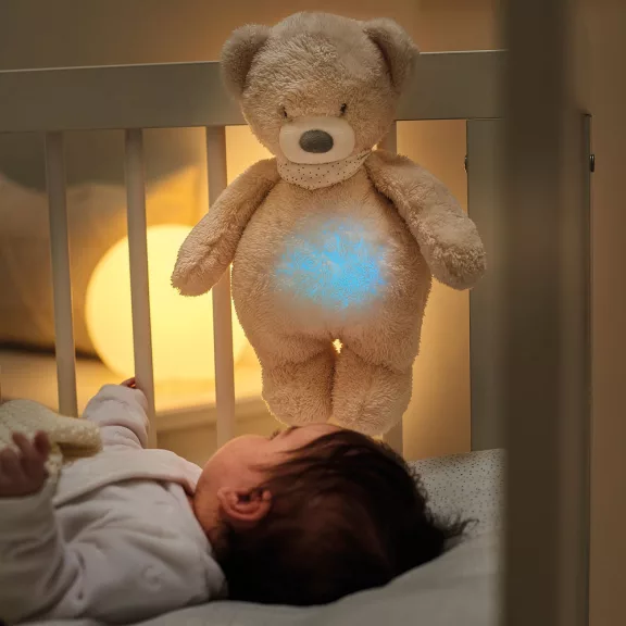 Nattou éjjeli fény zenélõ plüss Sleepy maci bézs