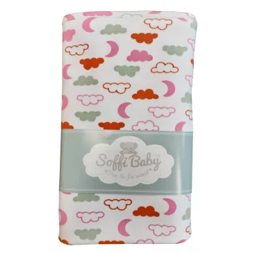 Soffi Baby takaró pamut dupla rózsaszín felhõk 75x100cm