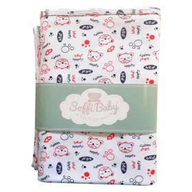 Soffi Baby takaró pamut dupla happy bear 80x100cm