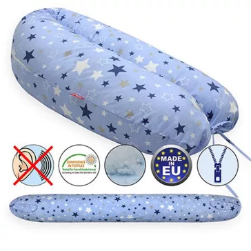   Scamp szoptatós párna univerzális pamut Blue White Little Big SZPE257