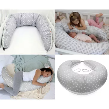   Scamp szoptatós párna formázott gombosvégû Little Heart White Grey SZPG002
